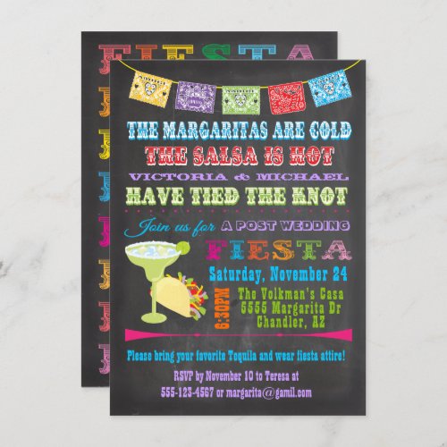 Mexican Fiesta Post Wedding Invitation