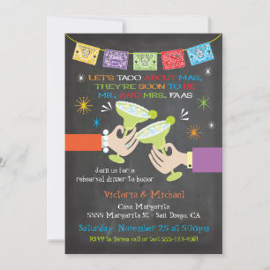 Mexican Fiesta Rehearsal Dinner CUSTOM Invitation