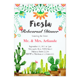 Modern Mexican Rehearsal Dinner Invitations 3