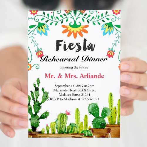 Mexican Fiesta Rehearsal Dinner Invitation