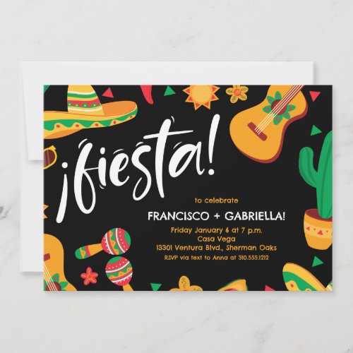 Mexican Fiesta Rehearsal Dinner Invitation