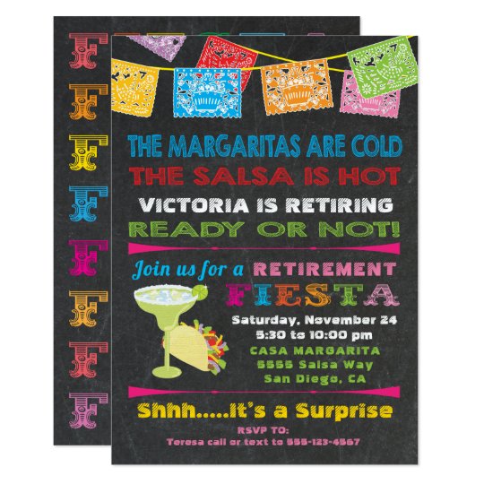 Mexican Fiesta Retirement Party Invitation Zazzle