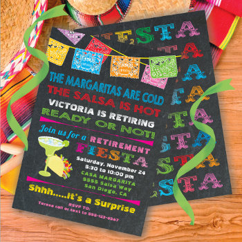 Mexican Fiesta Retirement Party Invitation by McBooboo at Zazzle