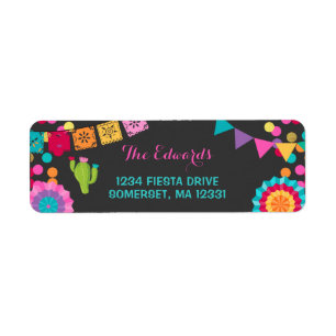 Mexican Fiesta Return Address Labels Fiesta Party