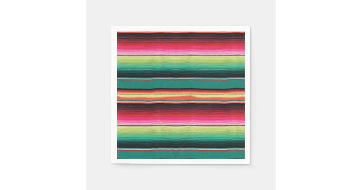 Mexican Fiesta serape print rug Napkins Zazzle