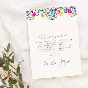 Mexican Fiesta Style Rainbow Wedding Announcement