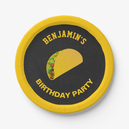 Mexican Fiesta Taco Birthday Party Paper Plates