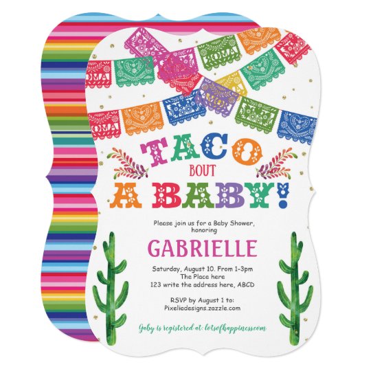 Mexican, Fiesta, Taco Bout a Baby, Baby Shower Invitation | Zazzle.com