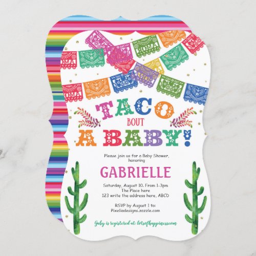 Mexican Fiesta Taco Bout a Baby Baby Shower Invitation