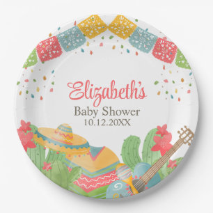 Mexican Fiesta Taco 'Bout A Baby Baby Shower Paper Plates