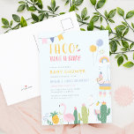 Mexican Fiesta Taco Bout A Baby Couple&#39;s Shower Invitation Postcard at Zazzle