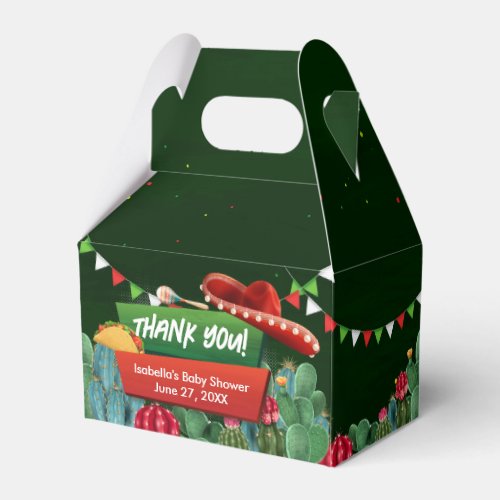 Mexican Fiesta Taco Bout A Baby Thank you Favor Boxes