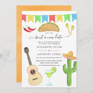 Mexican Fiesta Taco 'bout a New Date Wedding Invitation