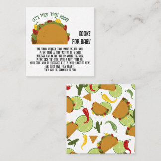 Mexican fiesta taco 'bout books for baby enclosure card