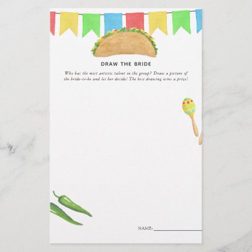 Mexican Fiesta Taco bout Love Bridal Shower Game