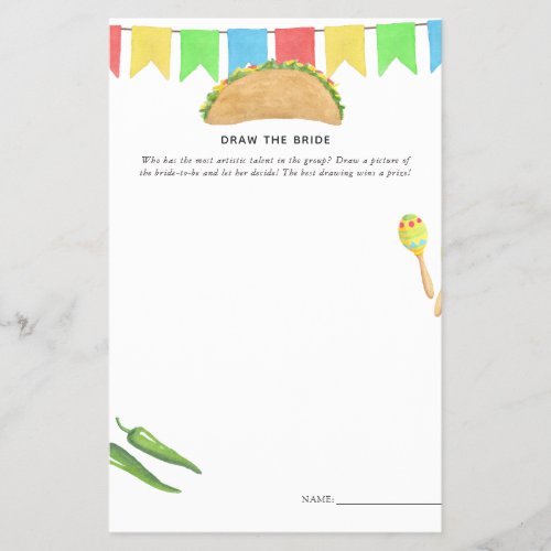 Mexican Fiesta Taco bout Love Bridal Shower Game