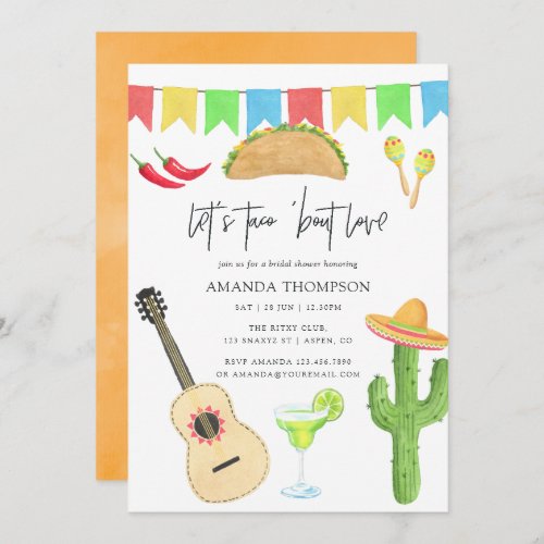 Mexican Fiesta Taco bout Love Bridal Shower Invitation