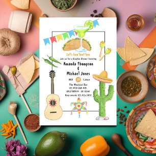 Mexican Fiesta Taco 'bout Love Couples Shower Invitation