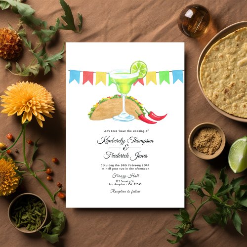 Mexican Fiesta Taco bout Love Wedding Invitation