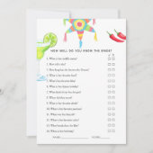 Mexican Fiesta Taco Bridal Shower Game Invitation (Front)