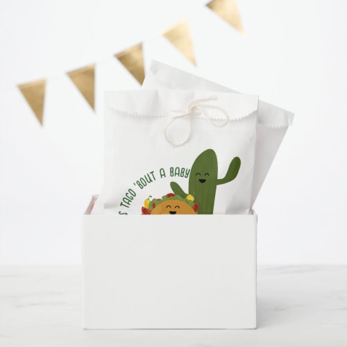 Mexican fiesta taco couples baby shower favor bag