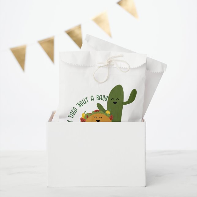Mexican fiesta taco couples baby shower favor bag (Party)