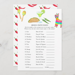Mexican Fiesta Taco Game Invitation
