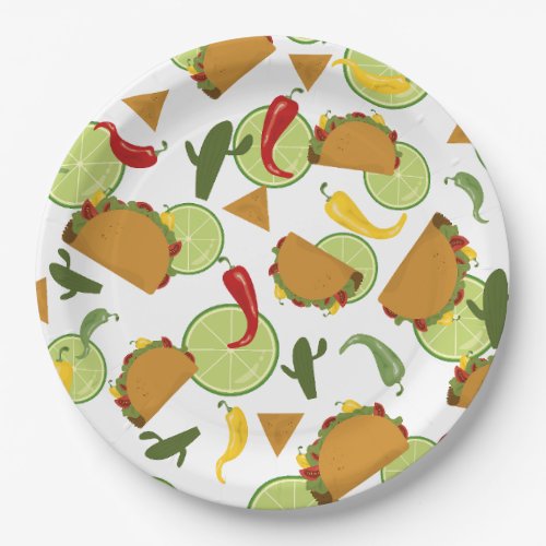 Mexican fiesta taco  paper plates