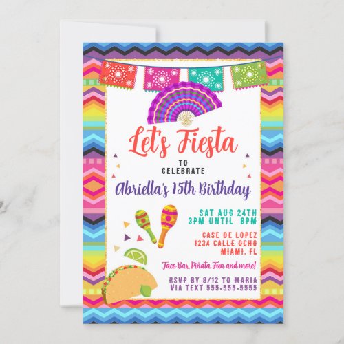 Mexican Fiesta Taco Party Invitation