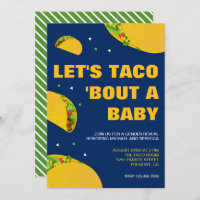 Mexican Fiesta Taco Theme Gender Reveal Party Invitation