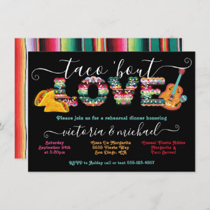 Mexican Fiesta Taco'bout Love Rehearsal Dinner Invitation
