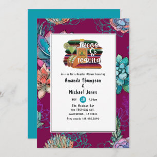 Mexican Fiesta Tacos and Tequila Couples Shower Invitation