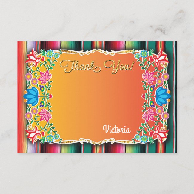Mexican Fiesta Thank you note card