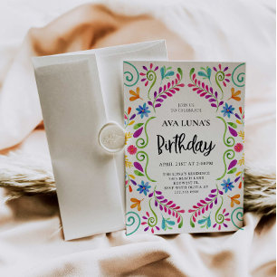 Mexican Fiesta Theme Birthday Invitation