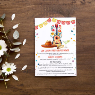 Mexican Fiesta Theme Couples Shower Invitation