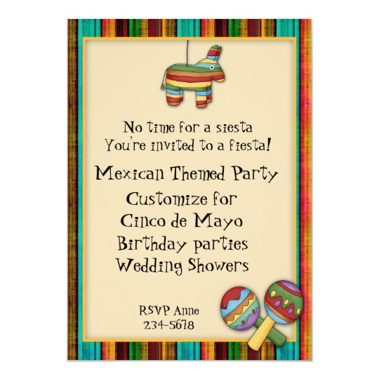 Mexican Fiesta Themed Invitation