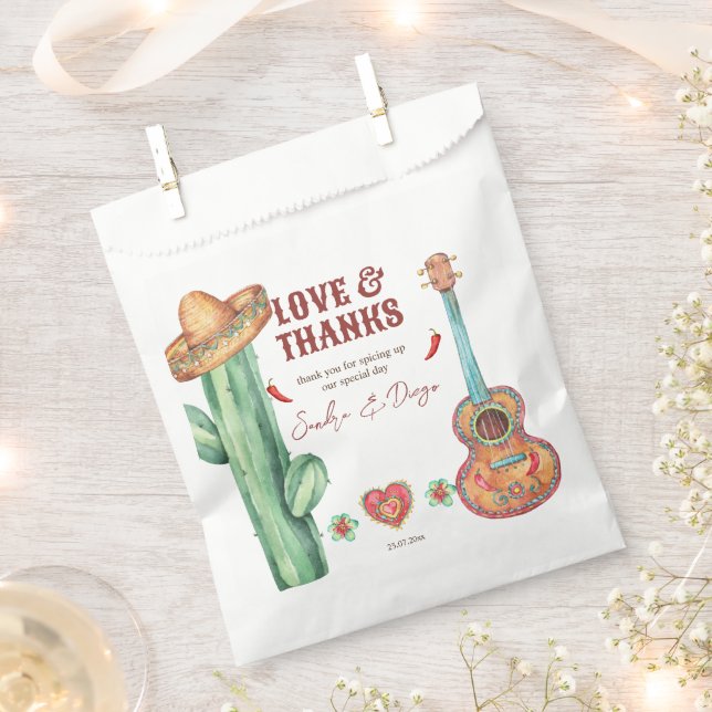 Mexican fiesta themed party personalized favors favor bag (Clipped)