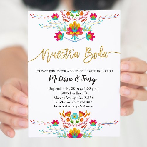 Mexican Fiesta Wedding Couples Shower Invitation