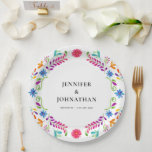 Mexican Fiesta Wedding Party  Paper Plates<br><div class="desc">Fiesta Wedding Reception Paper Plates. Matching items in our store. Cava Party Design</div>