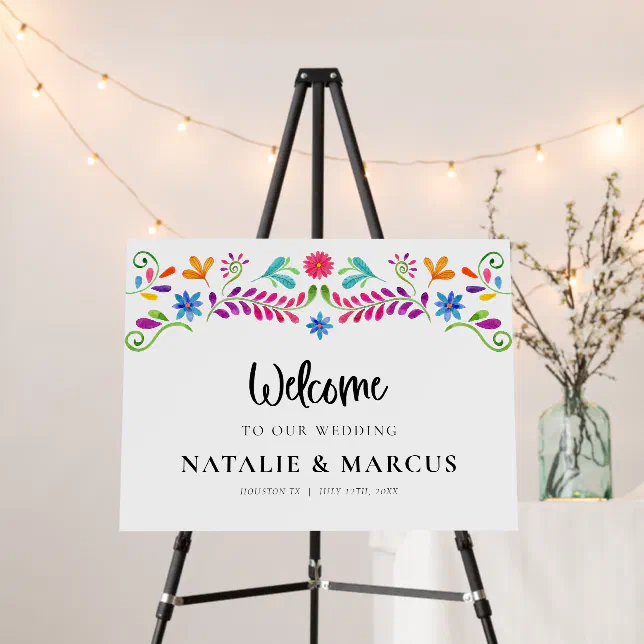 Mexican Fiesta Wedding Welcome Sign | Zazzle