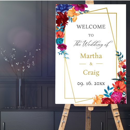 Mexican Fiesta Wedding Welcome Sign Poster
