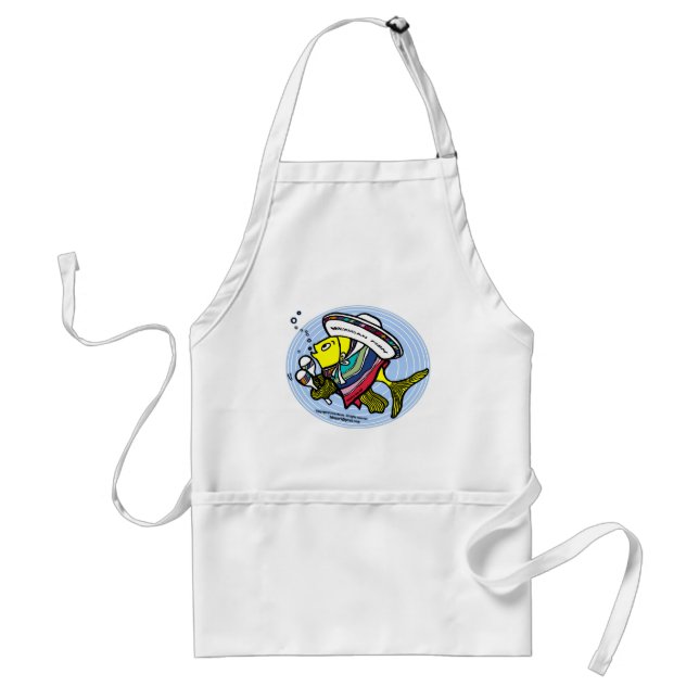Mexican Fish in a circle Adult Apron (Front)