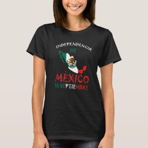 Mexican flag 16th September Mexico Independence Da T-Shirt