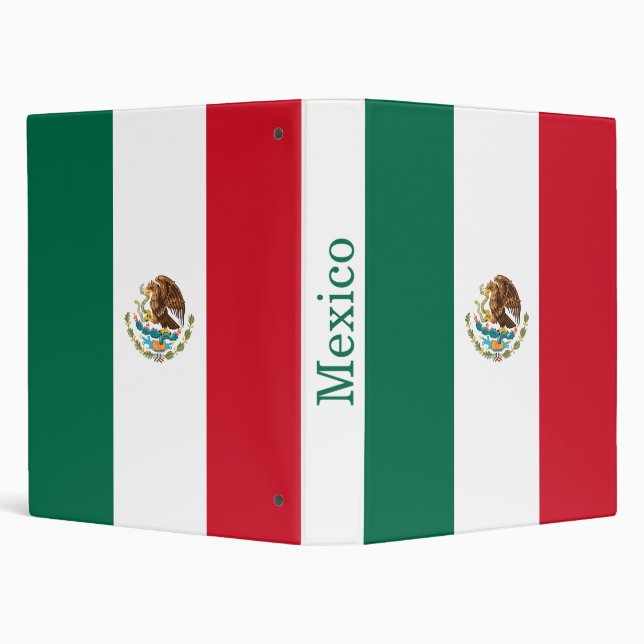 Mexican Flag 3 Ring Binder (Background)