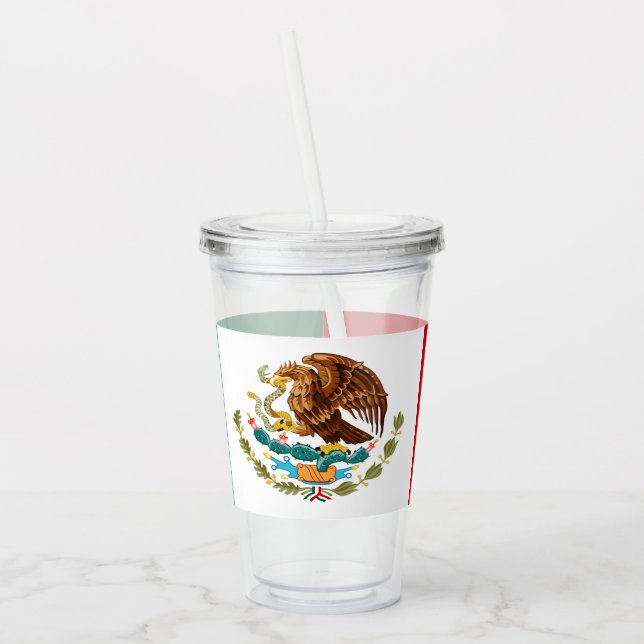 Mexican Flag Acrylic Tumbler (Left)