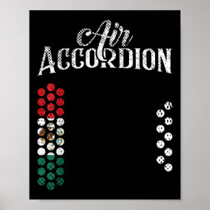Mexican Flag Air Accordion Flag Of Mexico T Shirt Poster