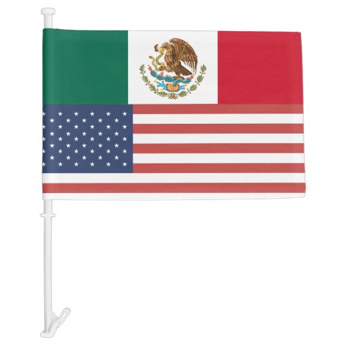 Mexican Flag and American Flag
