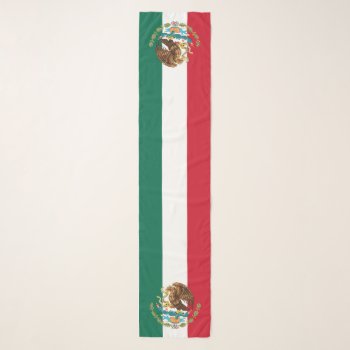 Mexican Flag And Coat Of Arms Patriotic Tricolor Scarf by Classicville at Zazzle