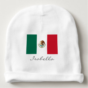 Mexican flag baby beanie hat for boy or girl