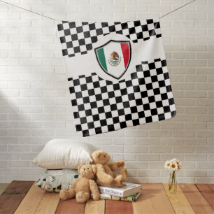 Mexican flag baby blanket